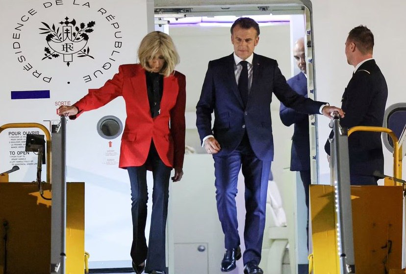 Emmanuel y Brigitte Macron