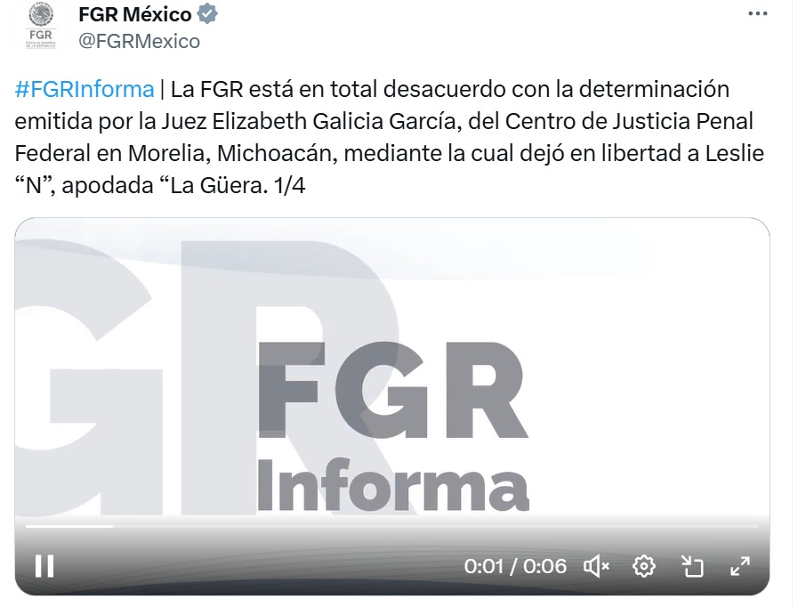FGR contra jueza