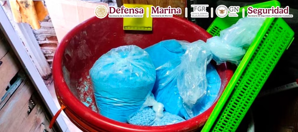 Harfuch decomisa cocaína y pastillas de fentanilo en Tijuana