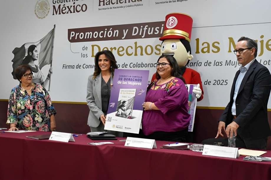 Lotería Nacional y Secretaría de las Mujeres difundirán derechos de las mujeres
