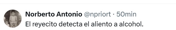 Rey detecta el aliento alcohólico