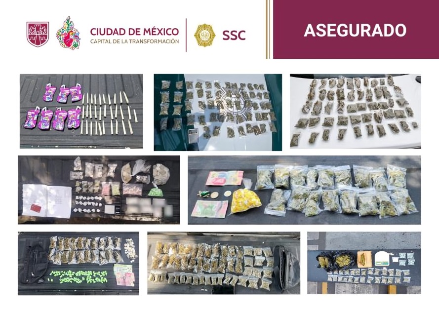 SSC decomisa 300 dosis de drogas de la Unión Tepito