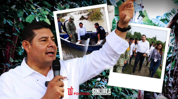 Armenta atiende emergencia por desborde del río Pantepec