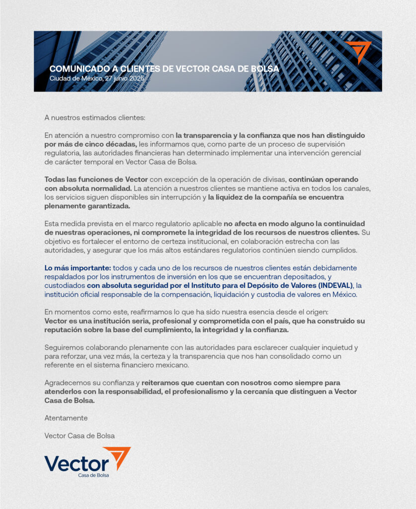 Comunicado Vector, Casa de Bolsa