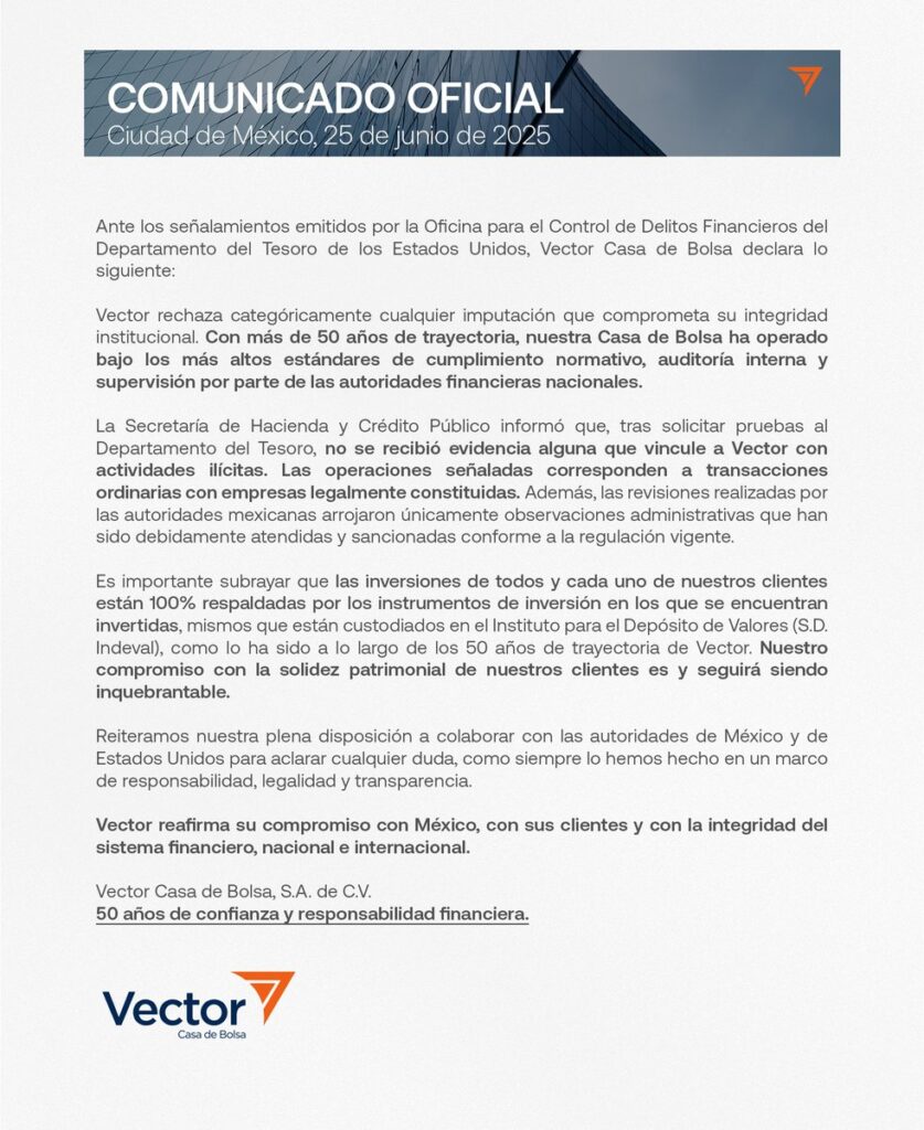 Comunicado Vector CNBV
