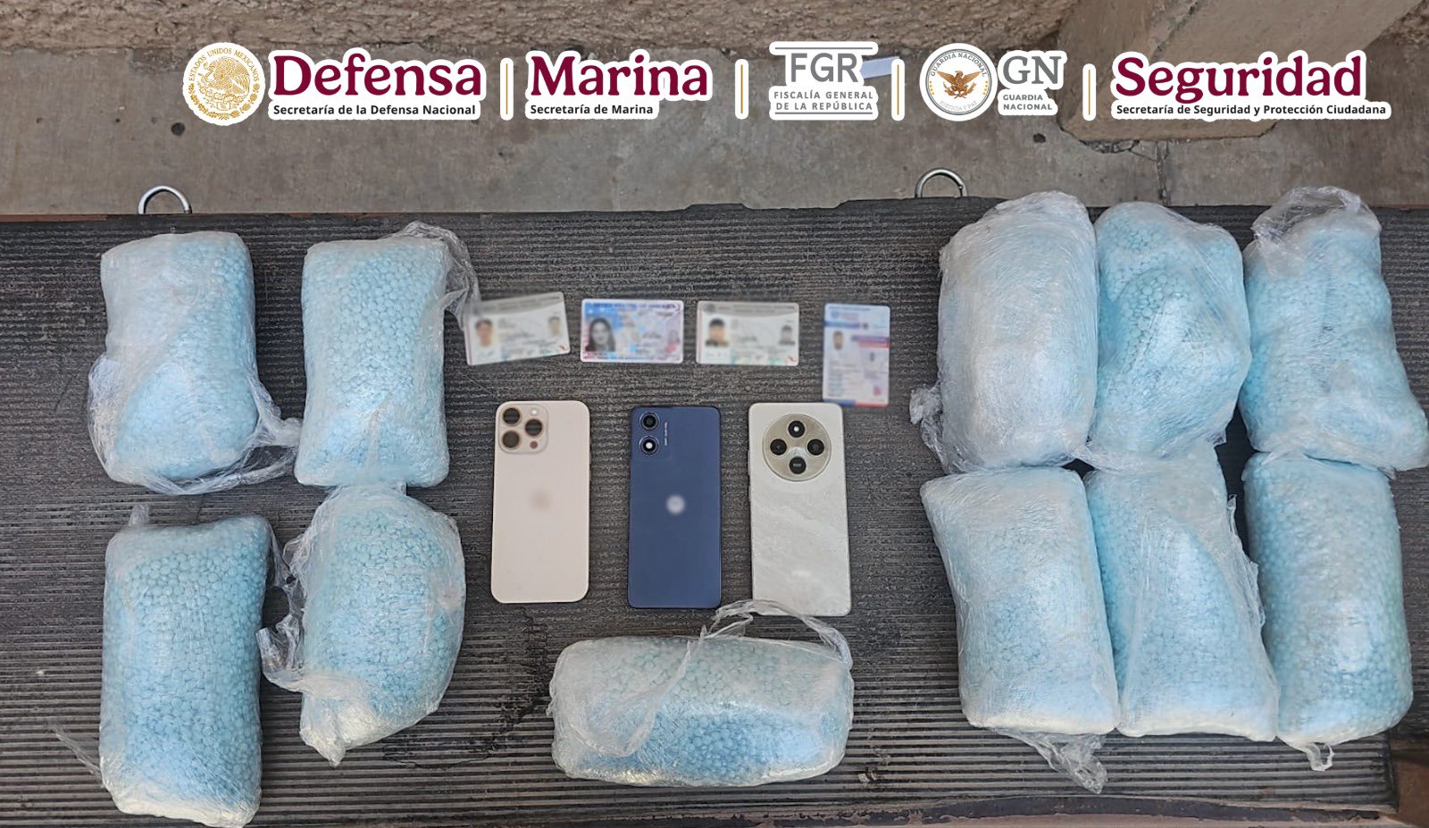 Autoridades decomisan droga con valor de 2 mil 925 mdp durante fin de semana