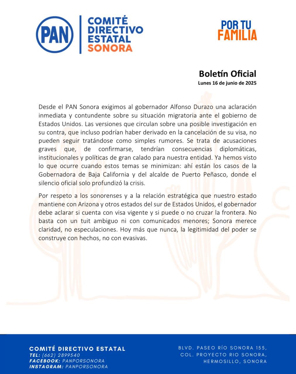 Durazo niega investigación en su contra por terrorismo