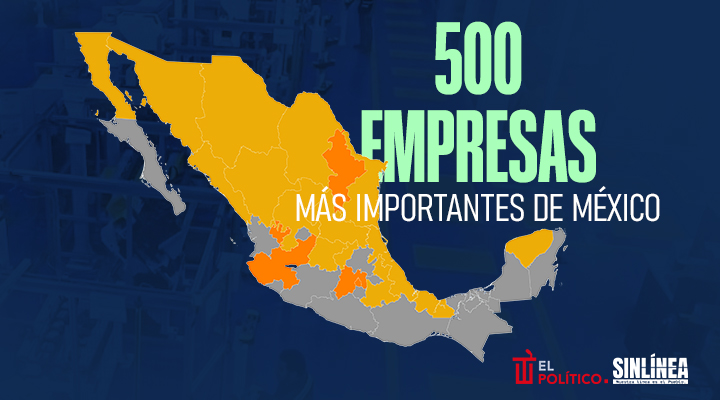 Estados donde operan las 500 empresas más grandes de México