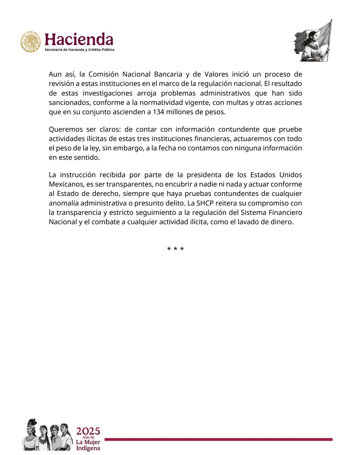 Hacienda responde a investigación de EU a bancos mexicanos