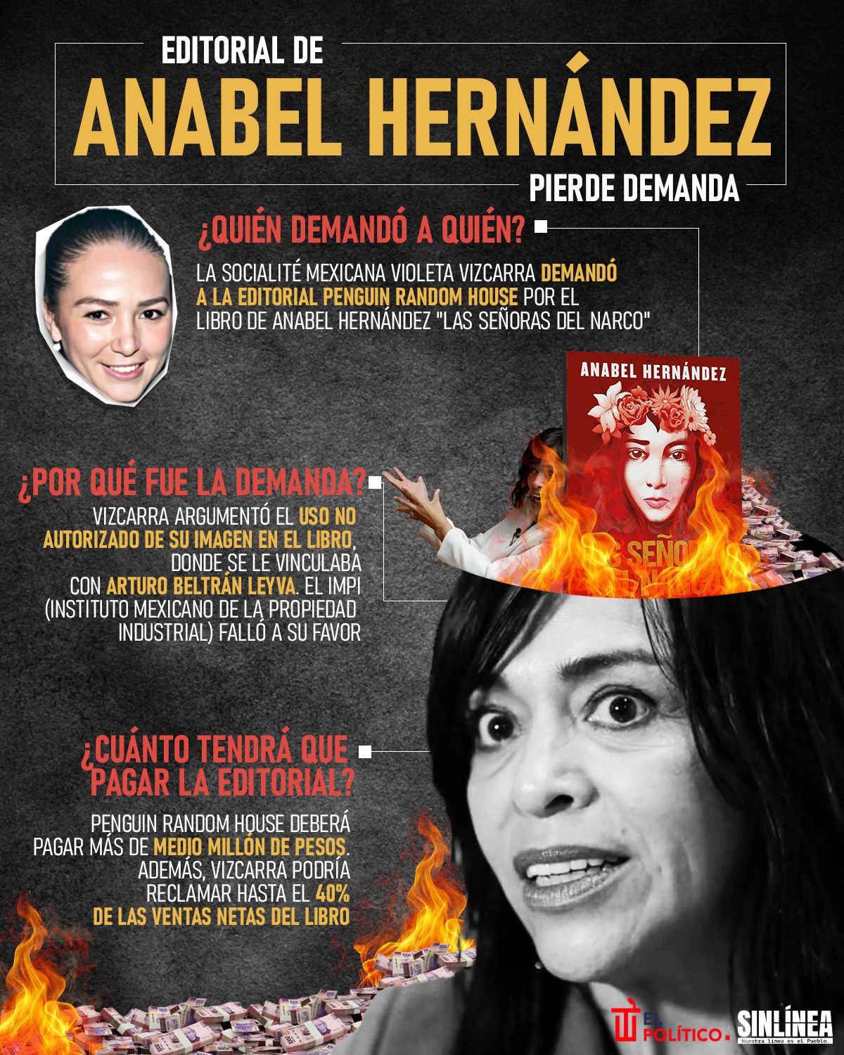 Infografía editorial de Anabel Hernández es demandada 