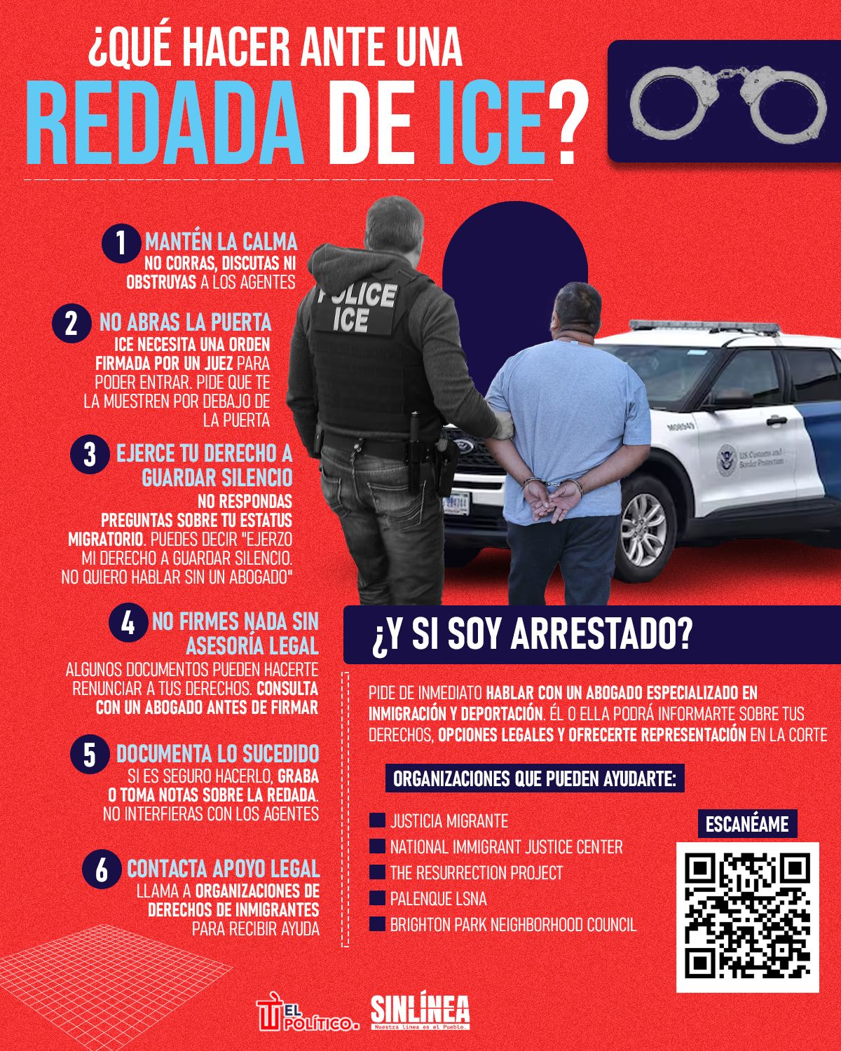 Infografía redada de ICE: qué hacer 