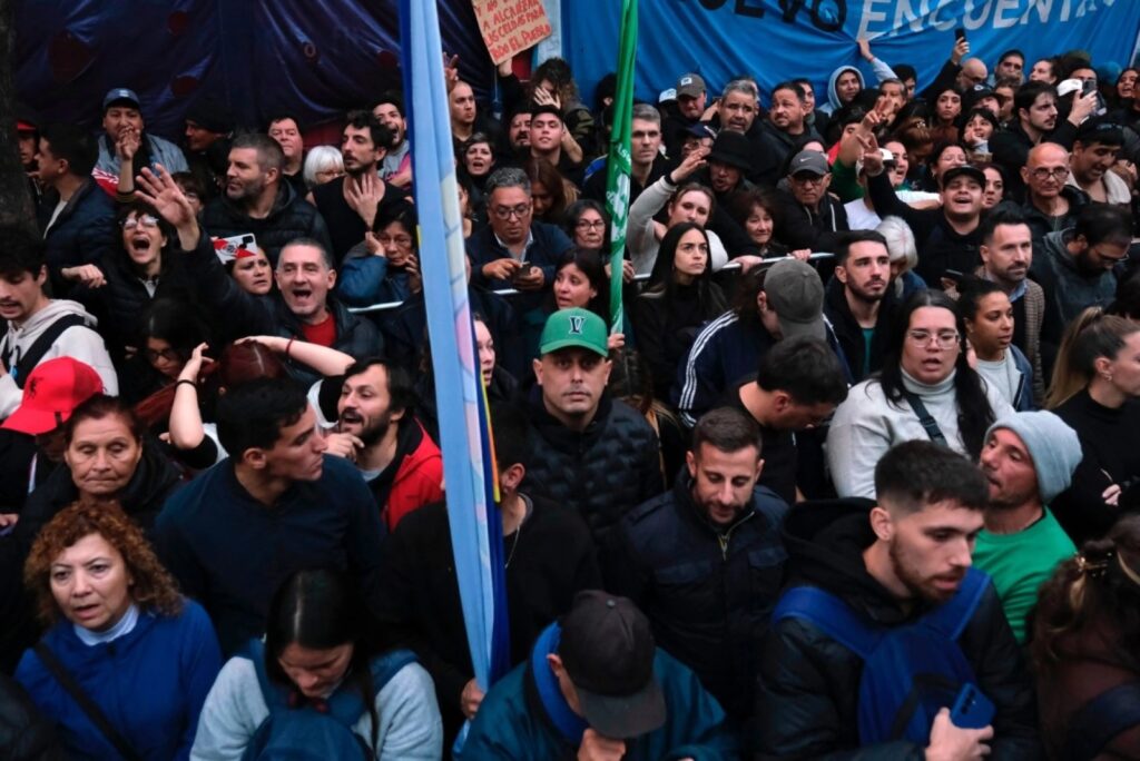 Manifestantes en Argentina