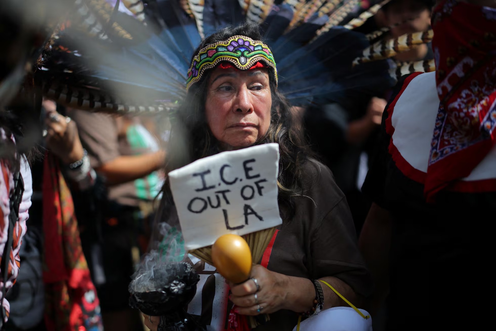 Protestan contra redadas de Trump