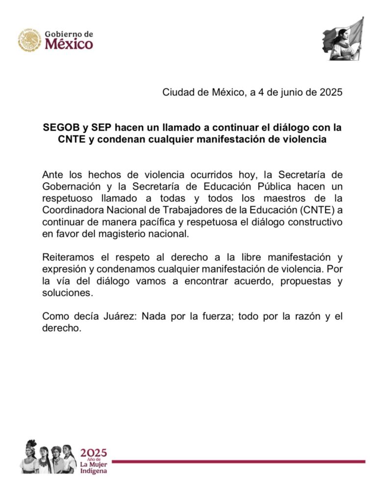 Segob y SEP comunicado conjunto