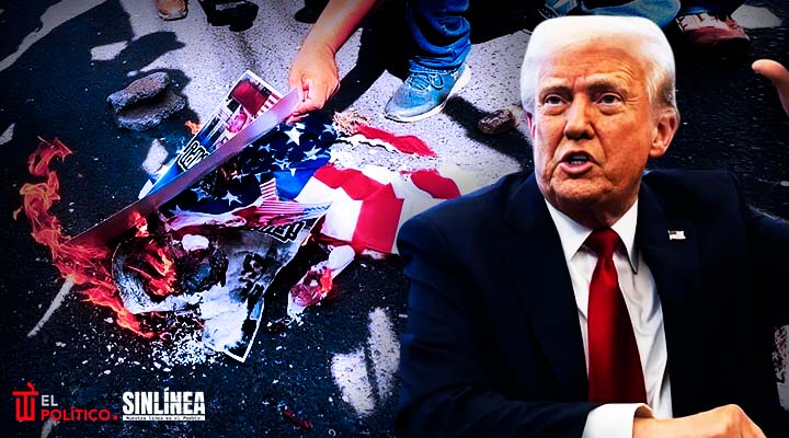 Trump amenaza con prisión a quien queme bandera de EU