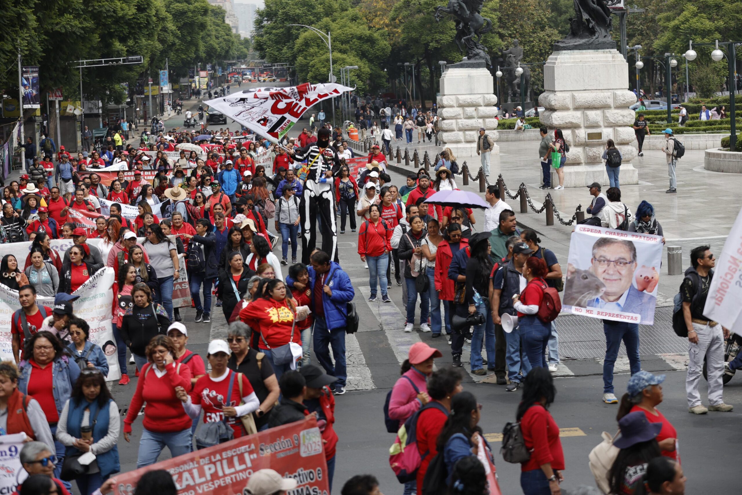 CNTE retoma protestas en CDMX; no descarta plantón en Zócalo