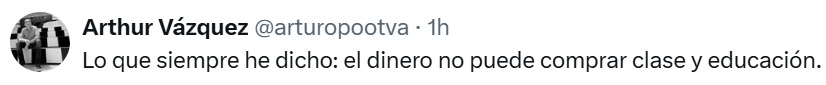 Dinero no compra la clase