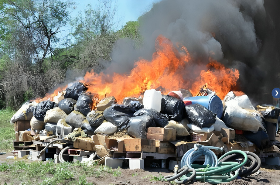 FGR destruye 2 toneladas de drogas y máquinas tragamonedas