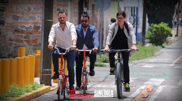 Puebla capital supervisa ampliación de la ciclovía