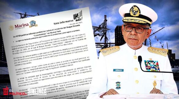 Revelan informe preliminar del accidente de buque Cuauhtémoc