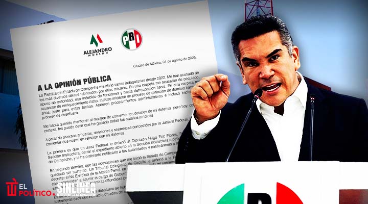 Alito responde a Fiscalía de Campeche por proceso de desafuero
