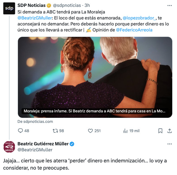 Beatriz Gutiérrez responde a calumnias de ABC