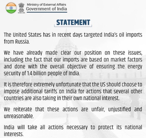 India anuncia medidas para proteger sus intereses