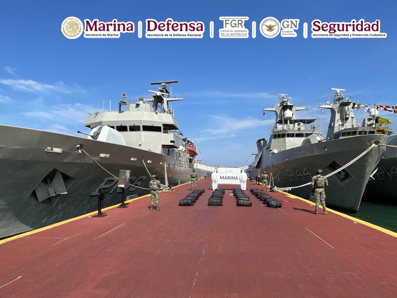 Decomisa marina 900 kg de cocaína en Guerrero