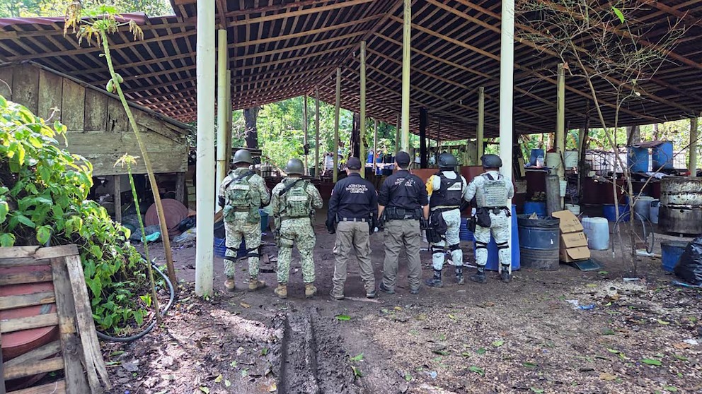 Decomiso metanfetamina en Palenque