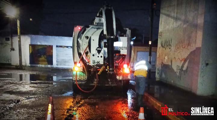 Gobierno de Puebla y Agua de Puebla atienden 15 puntos críticos tras fuerte lluvia
