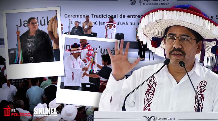Indígenas entregan bastón de mando a ministros de la SCJN