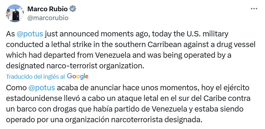Marco Rubio confirma información Trump