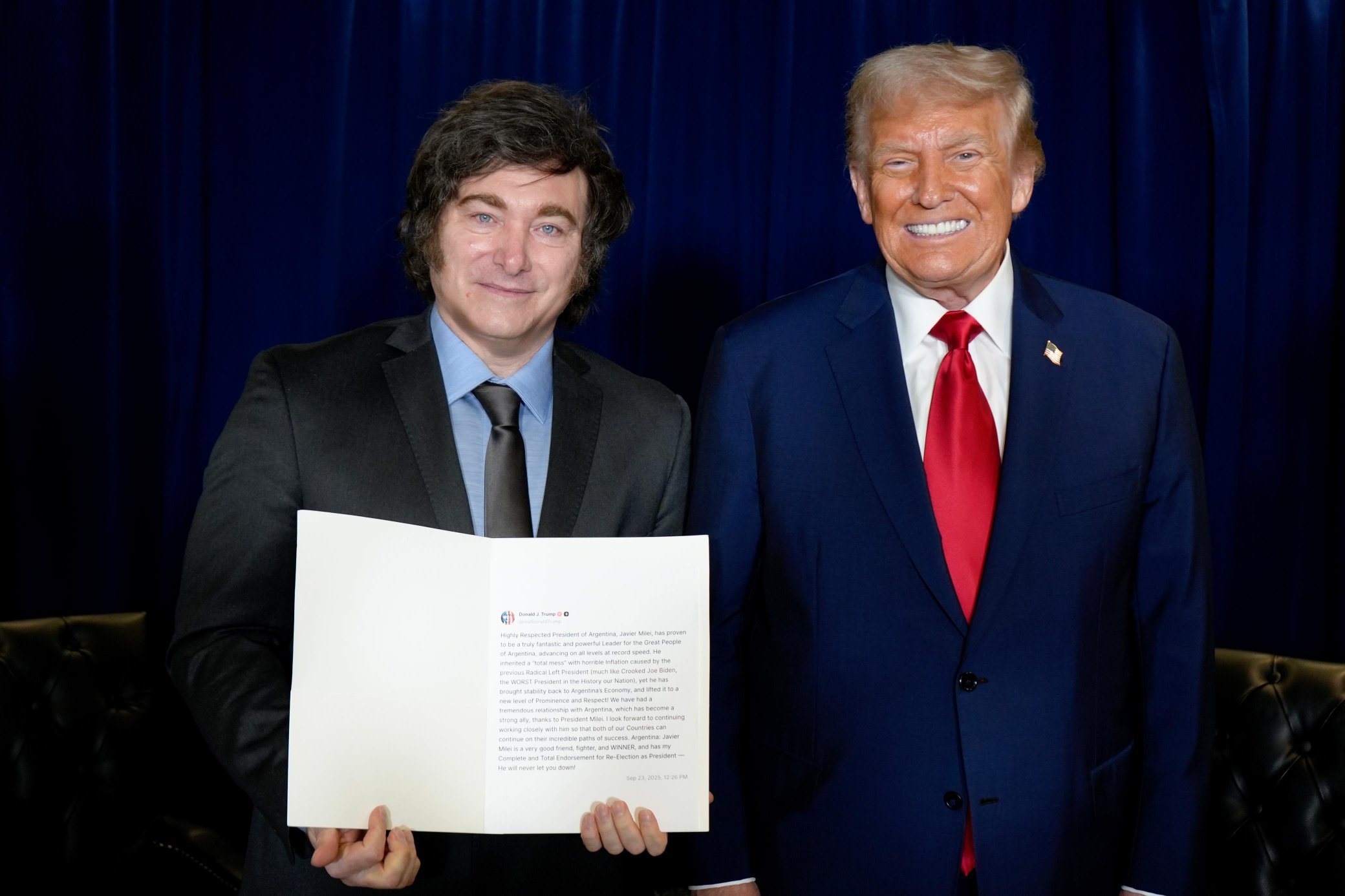 Milei y Trump 