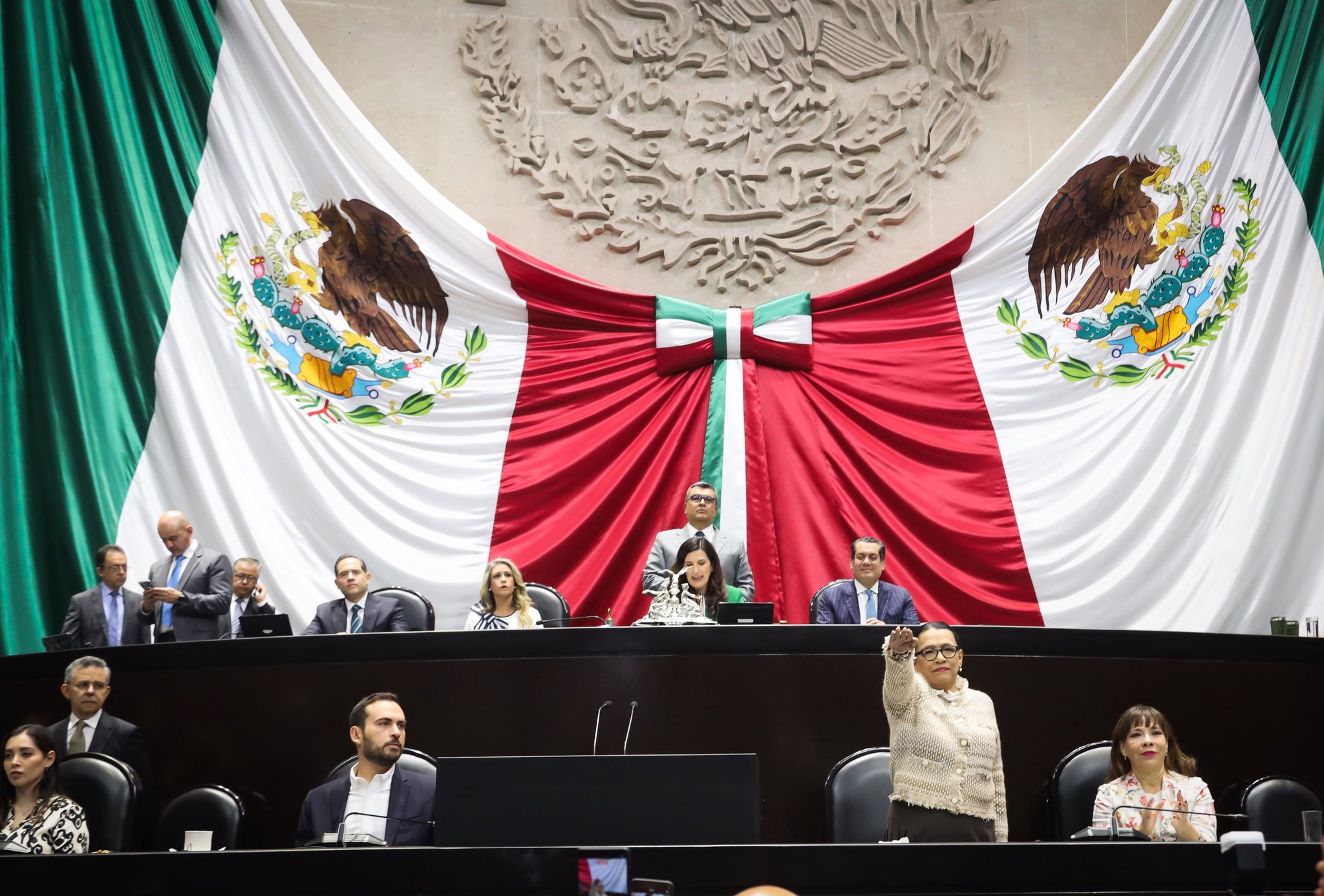Rosa Icela Rodríguez comparece ante la Cámara de Diputados