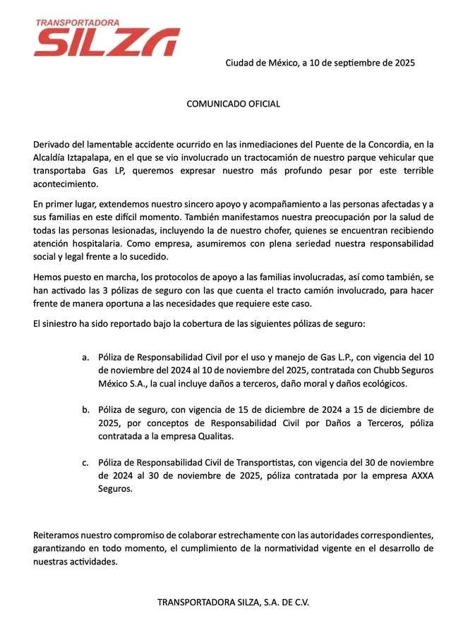 Silza comunicado