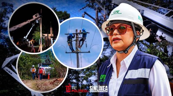 CFE reestablece a 95.4% suministro eléctrico en estados afectados por lluvias
