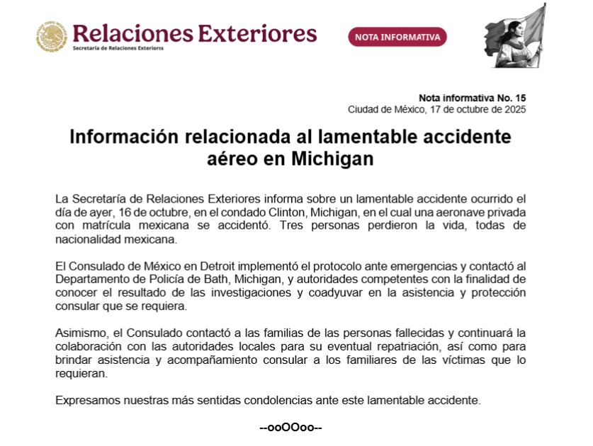 comunicado SRE