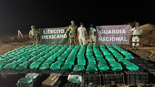 Defensa asegura tonelada de droga entre chiles