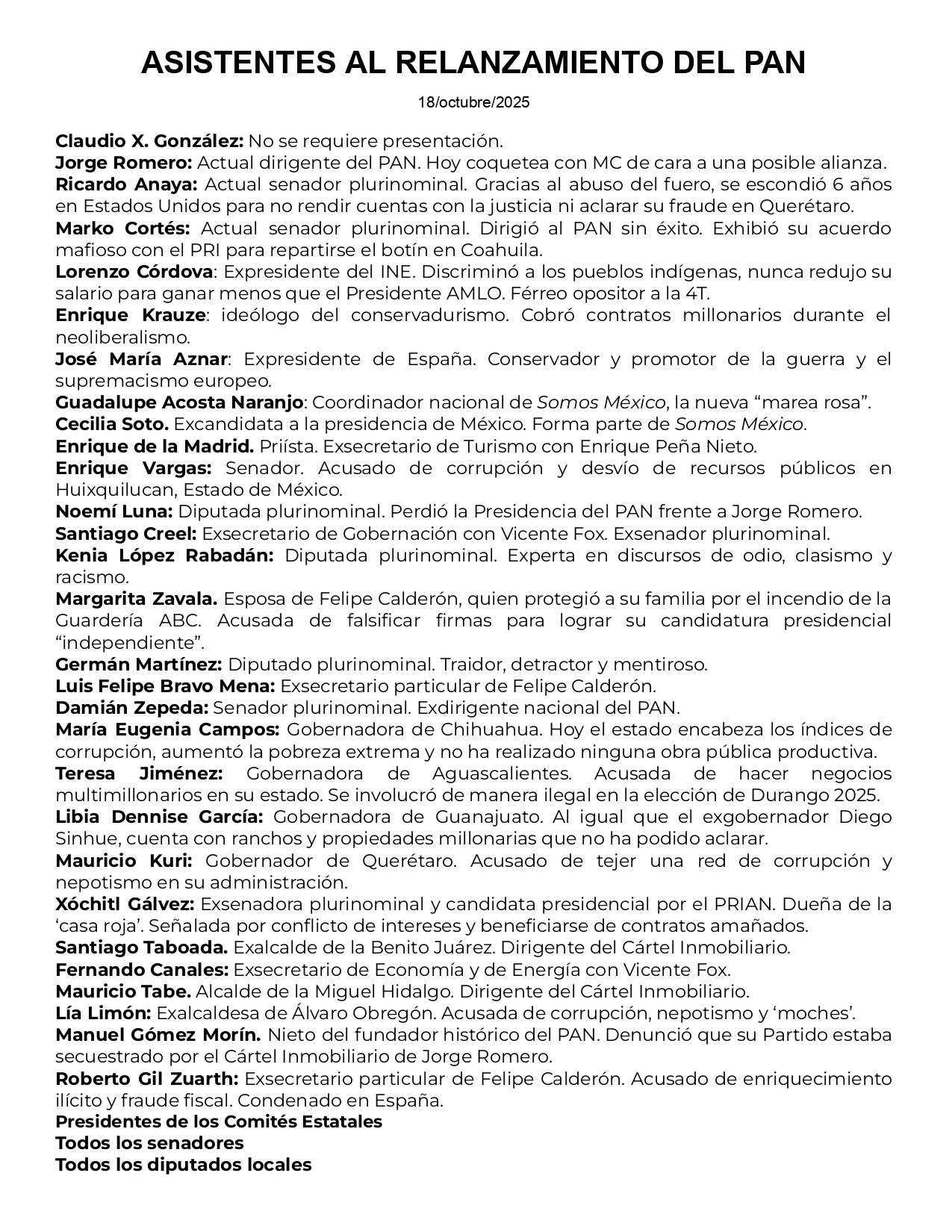 Luisa Alcalde se lanza contra quienes participaron en relanzamiento del PAN