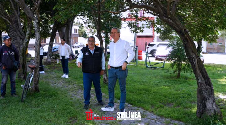 Pepe Chedraui inspecciona rehabilitación en el parque Las Palmas