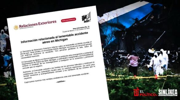 SRE confirma muerte de 3 mexicanos en avionazo de Michigan