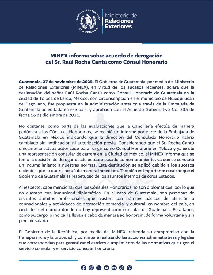 Comunicado Guatemala