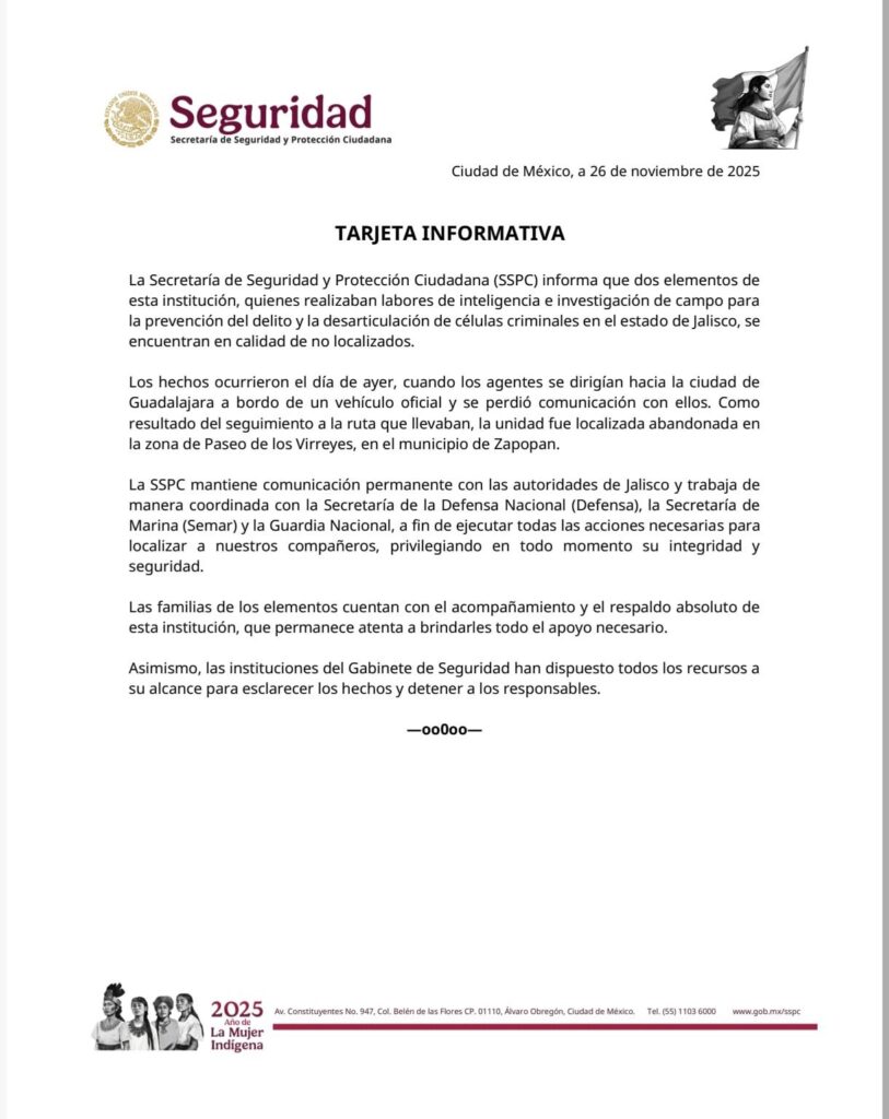 comunicado SSPC