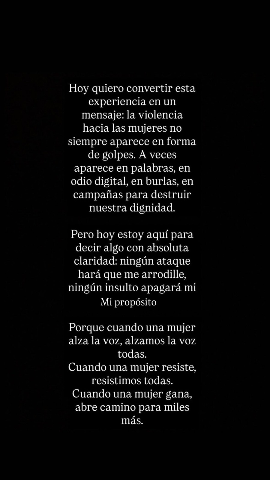 Respuesta de Fátima Bosch