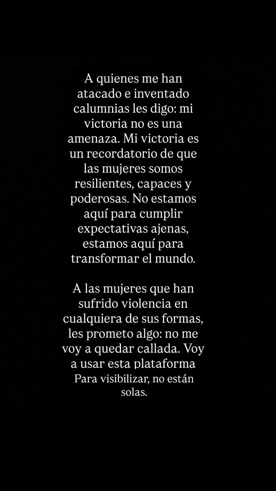 Respuesta de Fátima Bosch