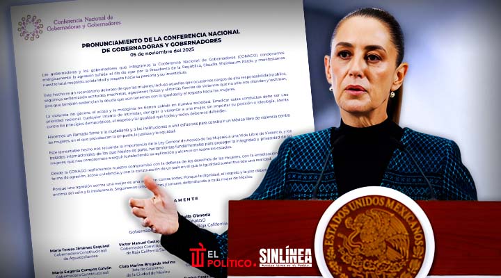 Gobernadores condenan acoso contra Sheinbaum: "defenderemos a cada mujer de México"