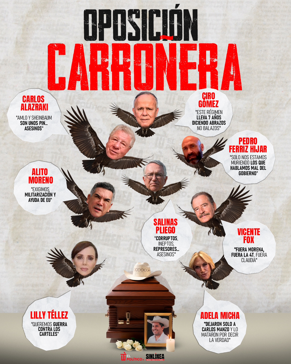 Infografía Carlos Manzo: oposición politiza su asesinato