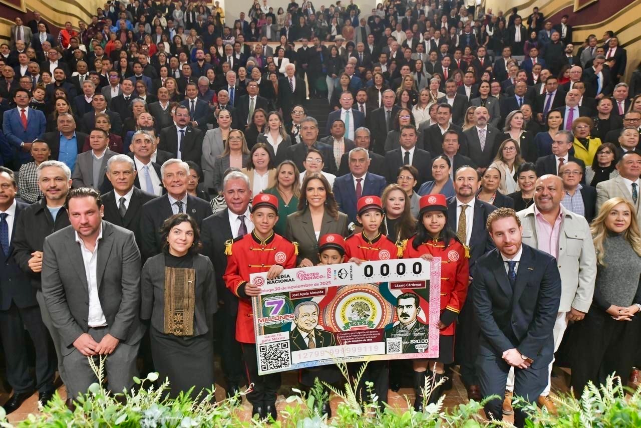 Lotería Nacional celebra 87 aniversario de FSTSE