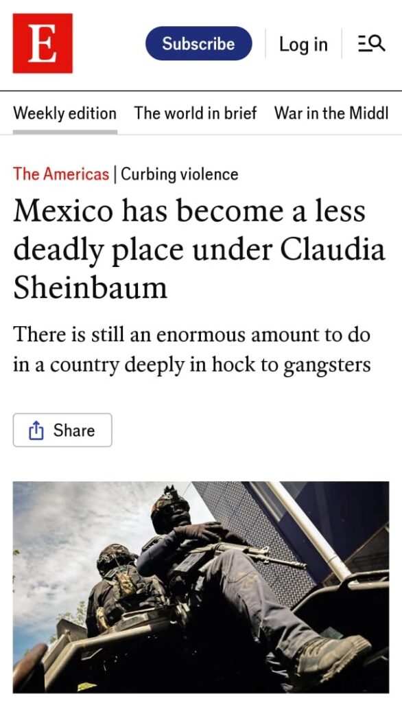 The Economist, artículo Sheinbaum