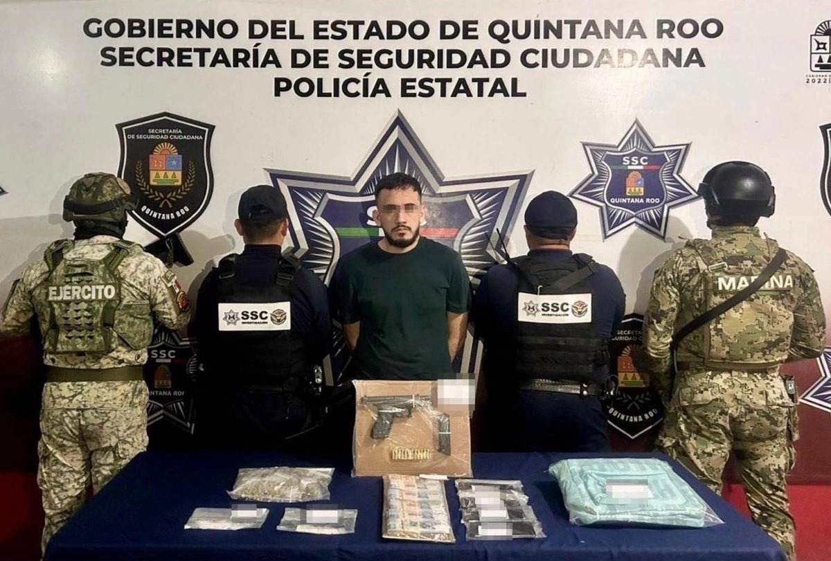 Detienen jefe de plaza del CJNG en Quintana Roo